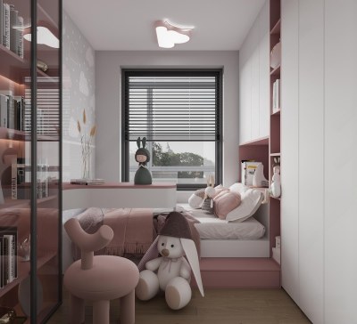 现代榻榻米卧室3D模型下载